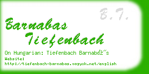 barnabas tiefenbach business card